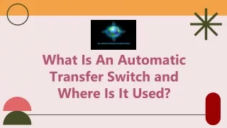 what is an automatic transfer switch and where is it used