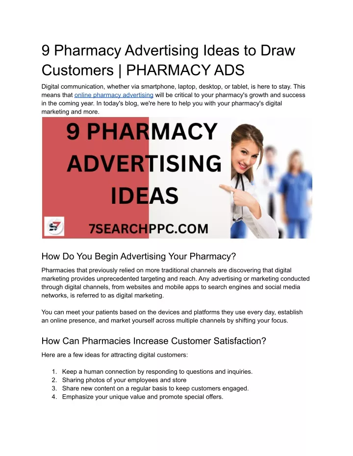 9 pharmacy advertising ideas to draw customers