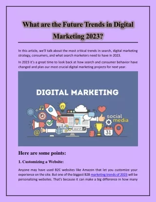 What are the future trends in digital marketing 2023