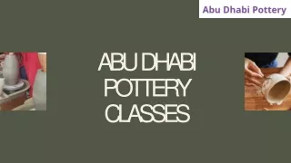 ABU  DHABI  POTTERY CLASSES