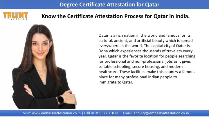 degree certificate attestation for qatar