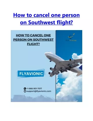 How to cancel one person on Southwest flight