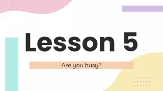 Lesson 5