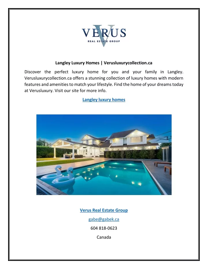 langley luxury homes verusluxurycollection ca