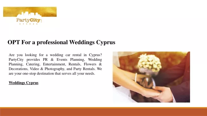 opt for a professional weddings cyprus