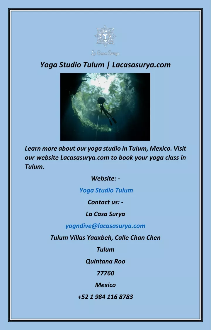 yoga studio tulum lacasasurya com