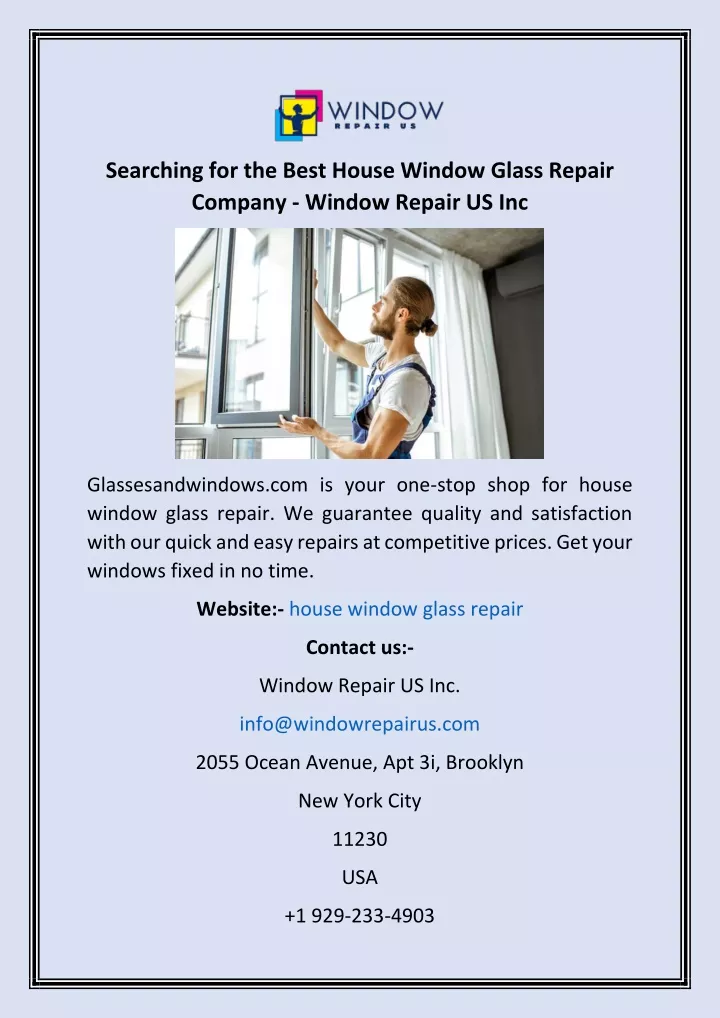 searching for the best house window glass repair