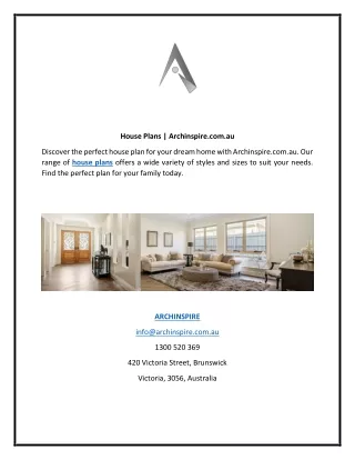 House Plans | Archinspire.com.au