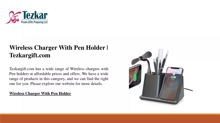 wireless charger with pen holder tezkargift com
