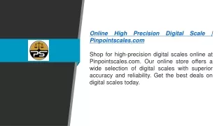 Pinpoint Scales 1