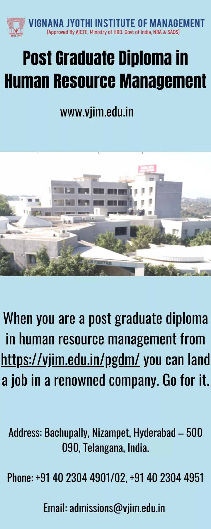 post graduate diploma in human resource management