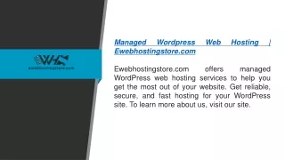 managed wordpress web hosting ewebhostingstore