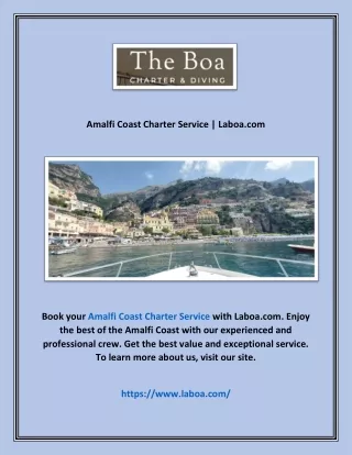 Amalfi Coast Charter Service | Laboa.com