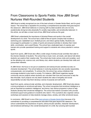 from classrooms to sports fields how jbm smart
