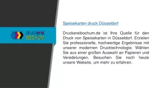 Speisekarten Drucken in Düsseldorf  druckereibochum.de