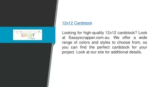 12x12 Cardstock  Sassyscrapper.com.au