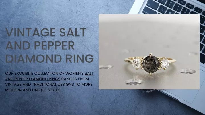vintage salt and pepper diamond ring