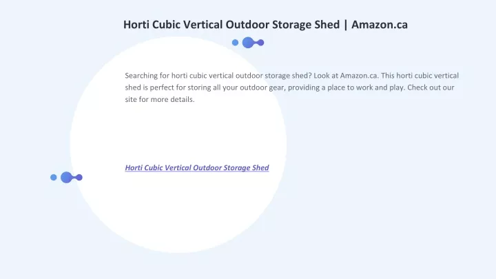 horti cubic vertical outdoor storage shed amazon