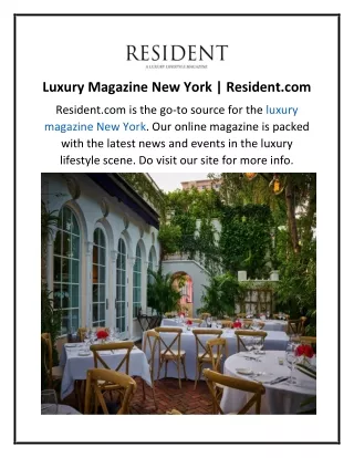 luxury magazine new york resident com