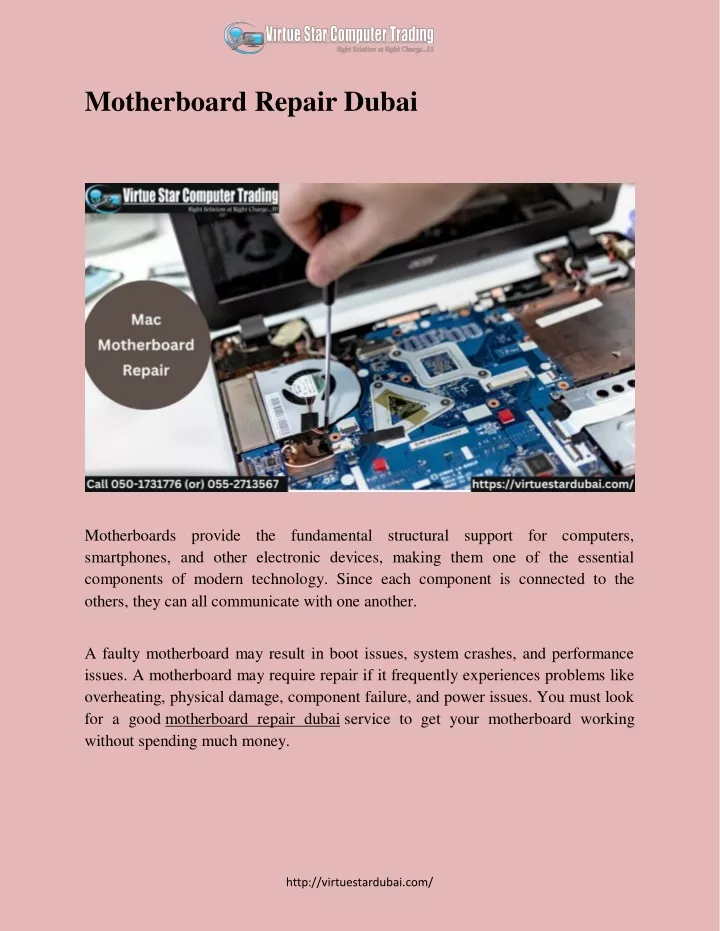 motherboard repair dubai