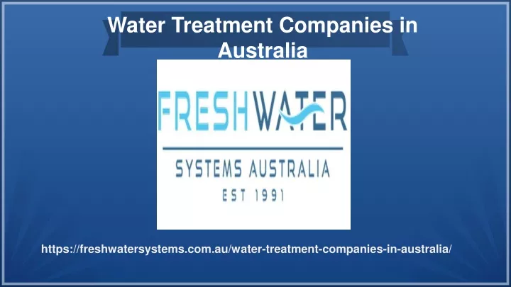 water treatment companies in australia
