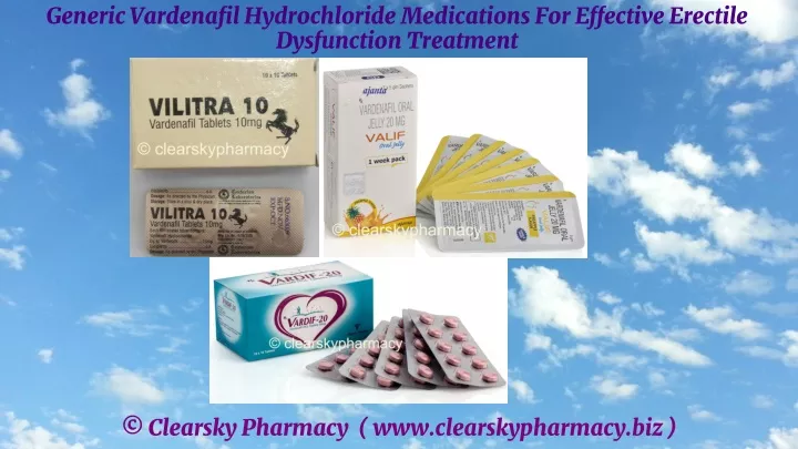 generic vardenafil hydrochloride medications