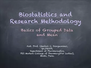 biostatistics and research methodology