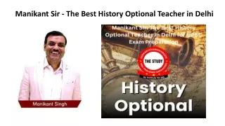 manikant sir the best history optional teacher