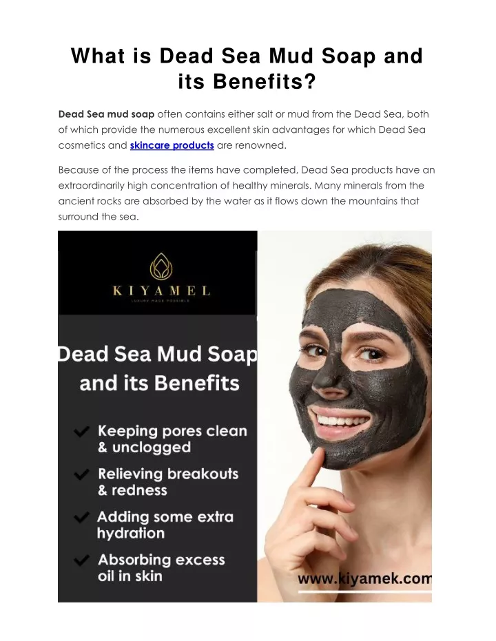 what is dead sea mud soap and its benefits