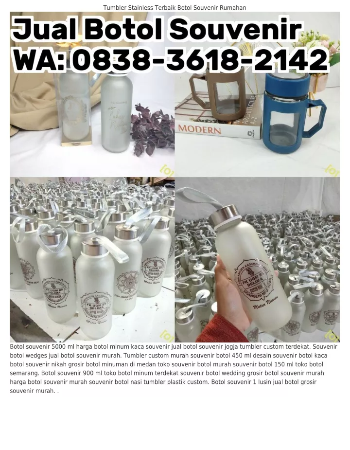 tumbler stainless terbaik botol souvenir rumahan