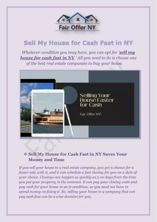 Tips For Sell Your House For Cash Fast In NY