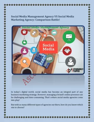 Social Media Management Agency VS Social Media Marketing Agency: Comparison Batt