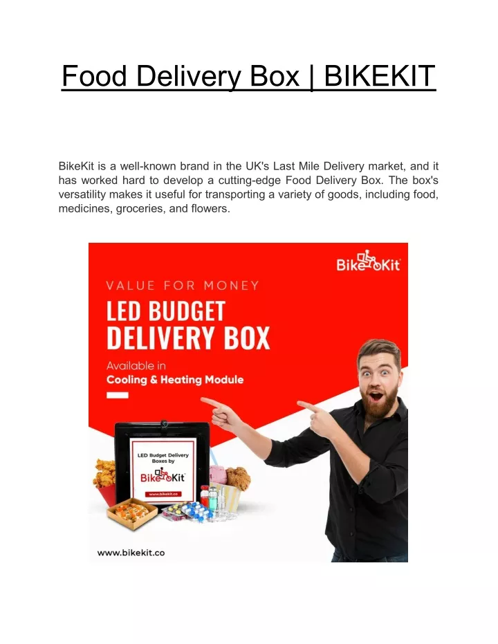 food delivery box bikekit