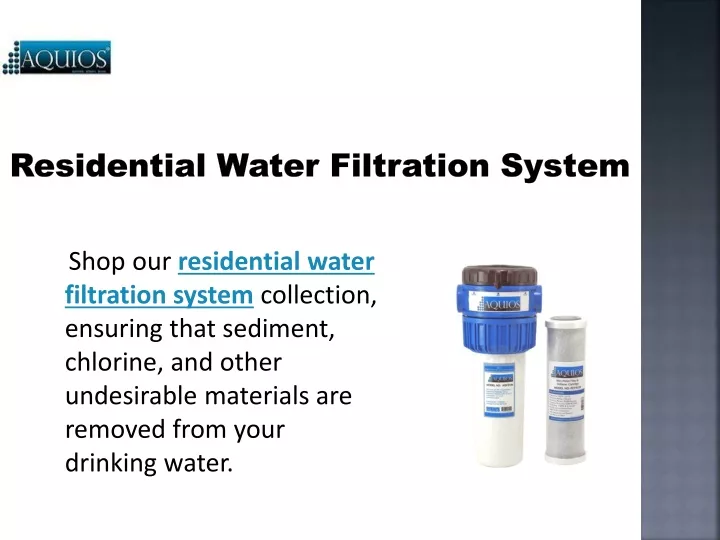 water filtration system powerpoint presentation