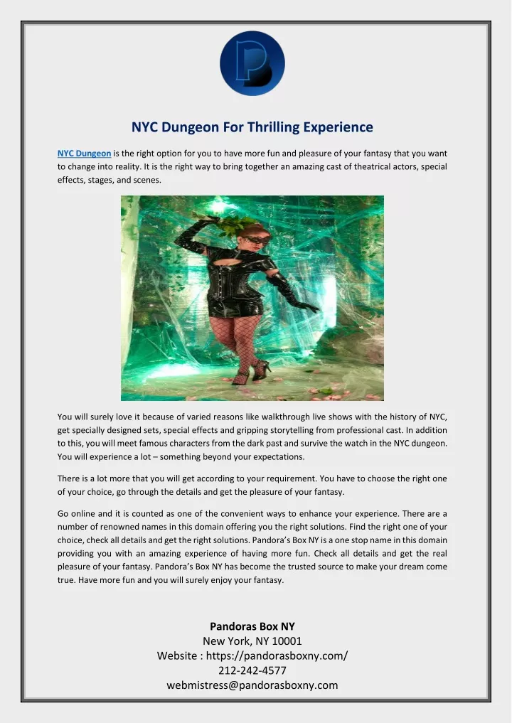 nyc dungeon for thrilling experience