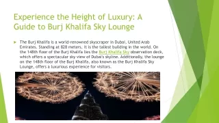 experience the height of luxury a guide to burj khalifa sky lounge