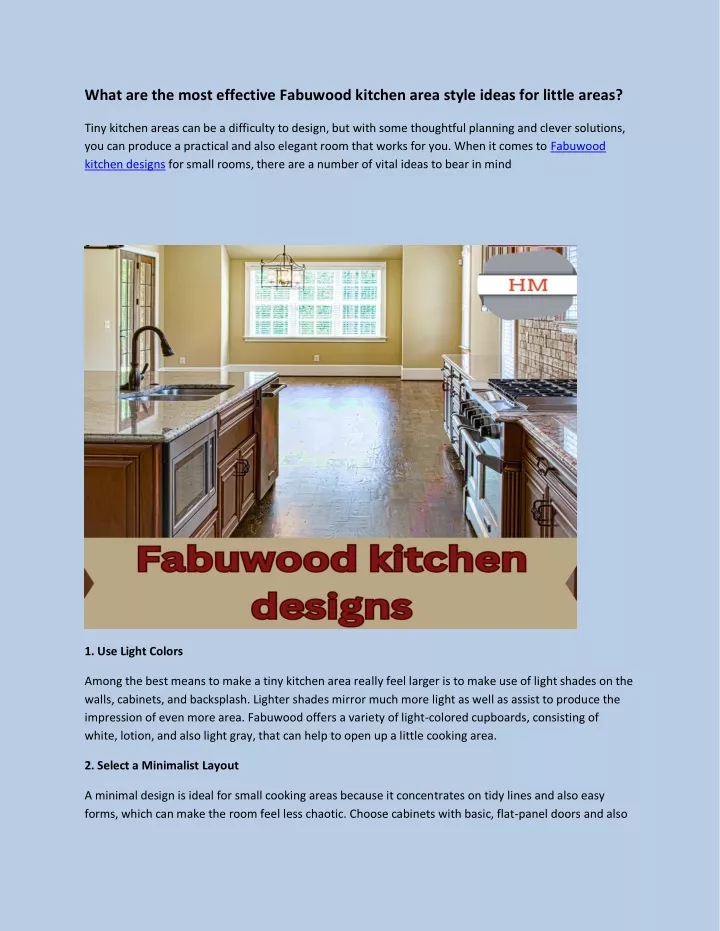 what are the most effective fabuwood kitchen area