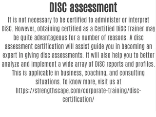 DISC assessment