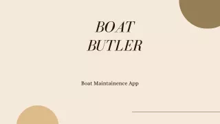 Boat Maintainence App