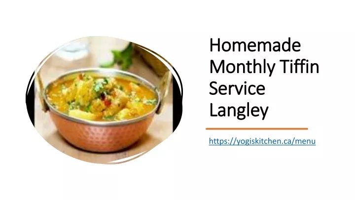 homemade monthly tiffin service langley