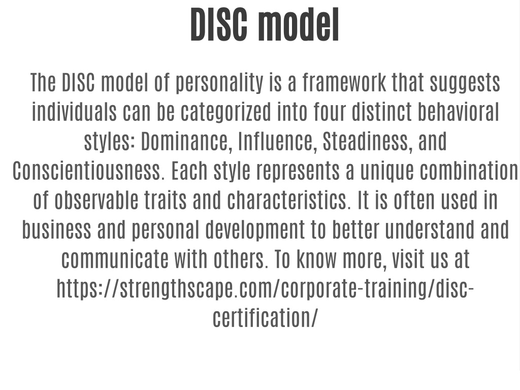 PPT - DISC model PowerPoint Presentation, free download - ID:12016300