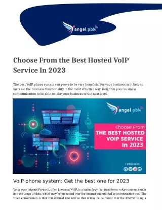 Choose From the Best Hosted VoIP Service In 2023