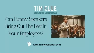 Can Funny Speakers Bring Out The Best In Your Employees