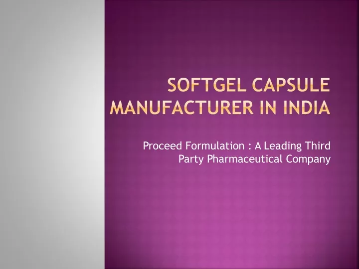 softgel capsule manufacturer in india