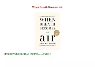 when breath becomes air