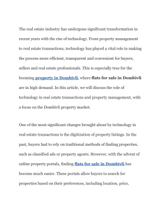 the real estate industry has undergone