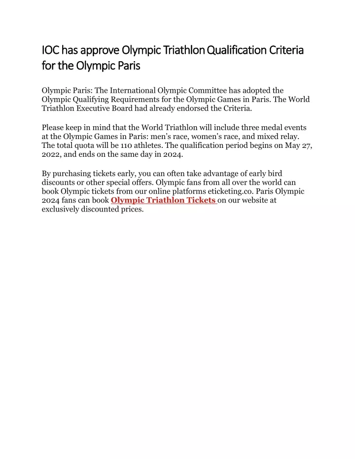 ioc ioc has for for the olympic the olympic paris