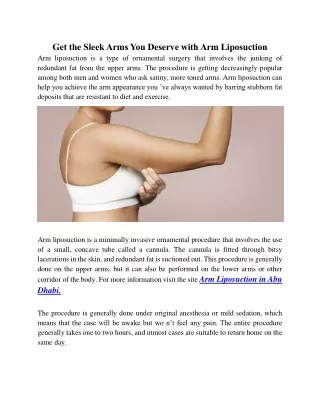 get the sleek arms you deserve with