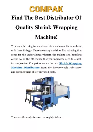 find the best distributor of