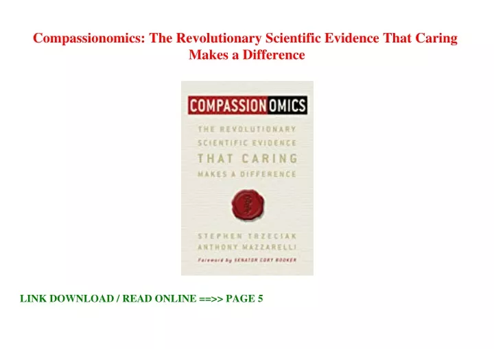 compassionomics the revolutionary scientific